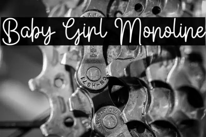 Baby Girl Monoline Font examples