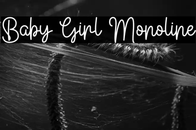 Baby Girl Monoline Font examples