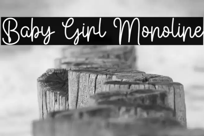 Baby Girl Monoline Font examples