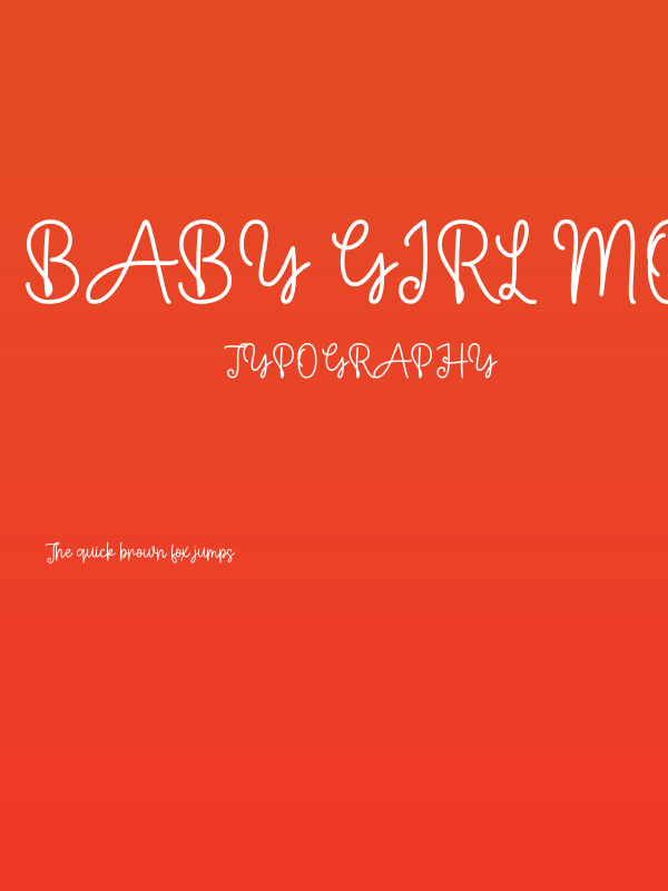 Baby Girl Monoline Poster