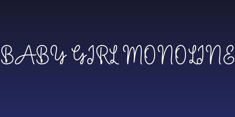 Baby Girl Monoline Social Header