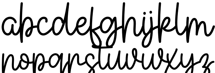 Baby Girl Monoline Font LOWERCASE