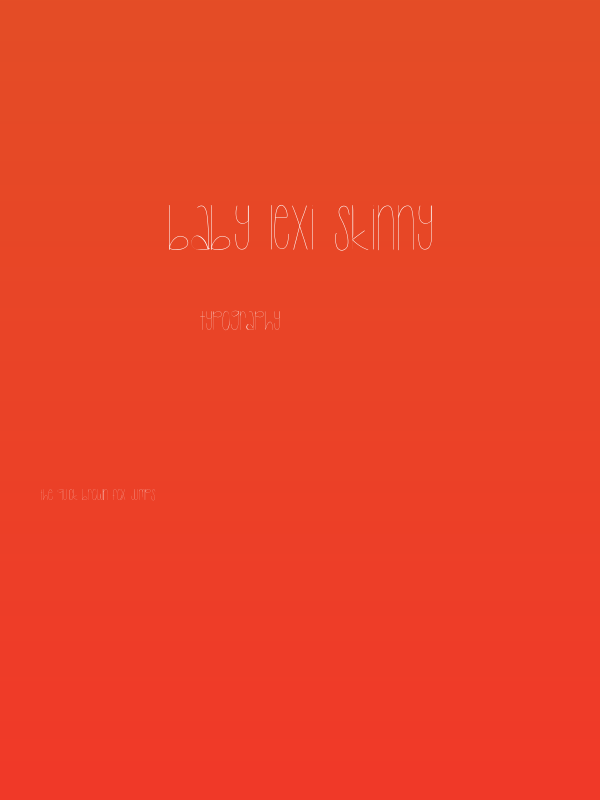 Baby Lexi Skinny Poster