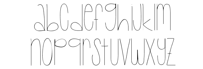 Baby Lexi Skinny Font LOWERCASE