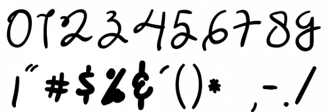 Baby Love Font Alte caractere