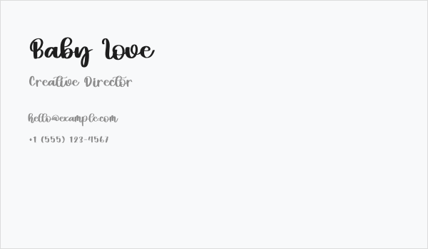 Baby Love Business Card
