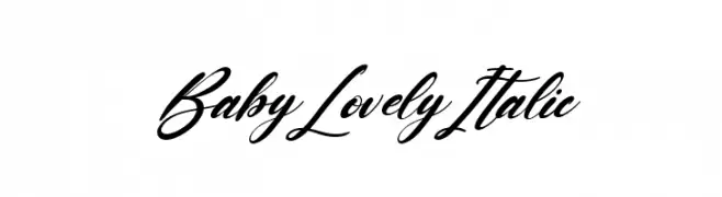 Baby Lovely Italic  Скачать бесплатные шрифты