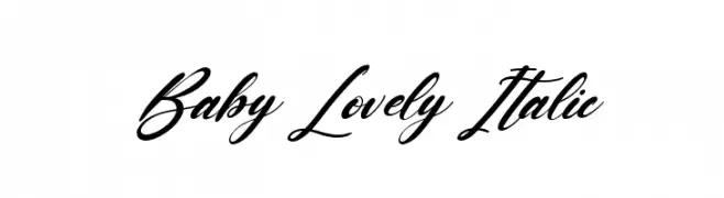 Baby Lovely Italic  baixar fontes gratis