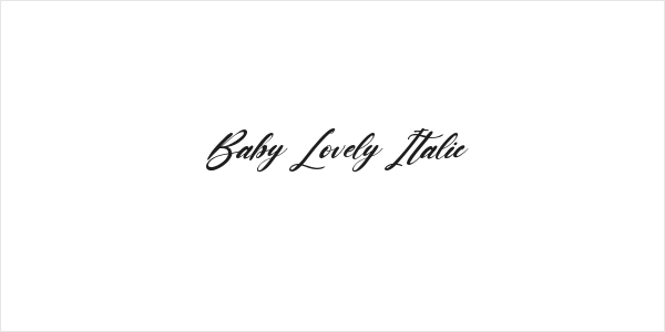 Baby Lovely Italic Logo