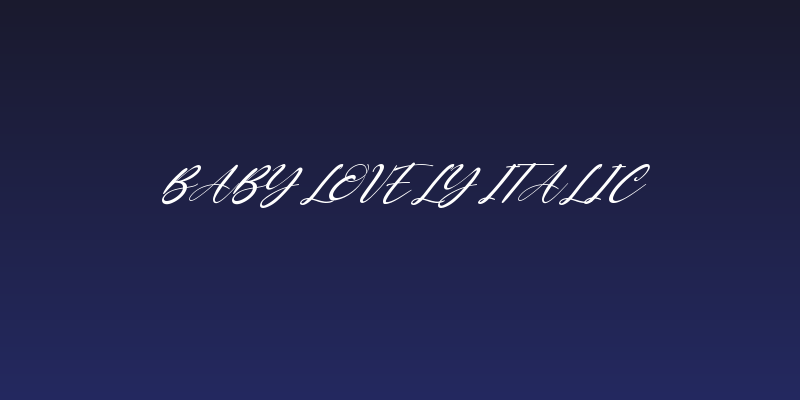 Baby Lovely Italic Social Header