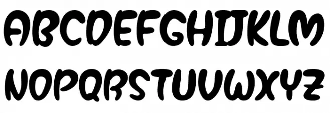 Baby Magpies Schriftart Kleinbuchstaben