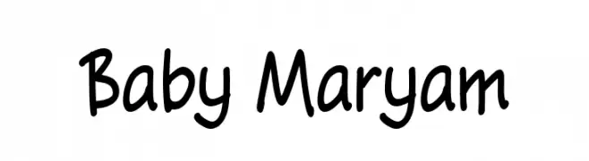 Baby Maryam  تنزيل الخطوط