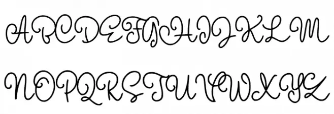 Baby Mayora Script 字体 大写