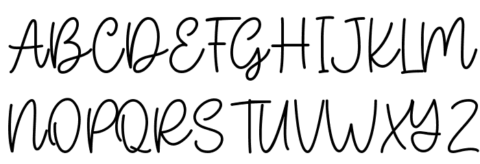 Baby Melisa Font UPPERCASE