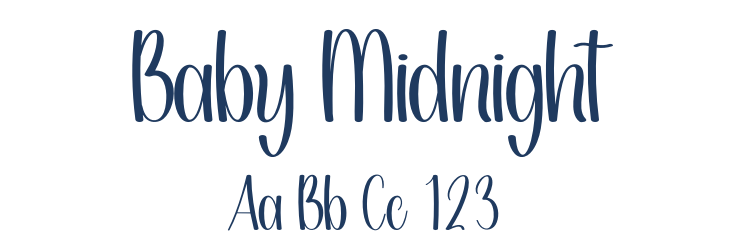 Baby Midnight Font Preview