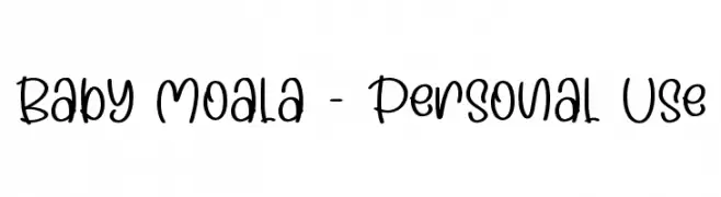 Baby Moala - Personal Use  フリーフォントのダウンロード