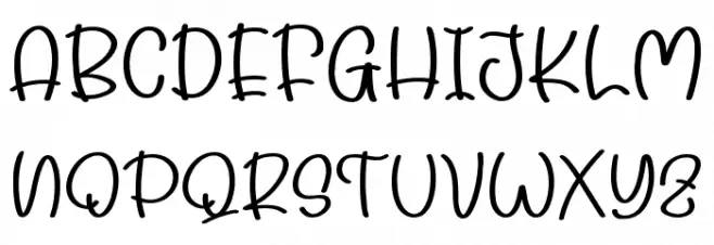 Baby Moala - Personal Use Caratteri MAIUSCOLE