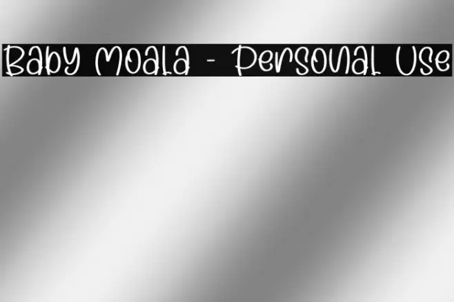 Baby Moala - Personal Use Caratteri examples