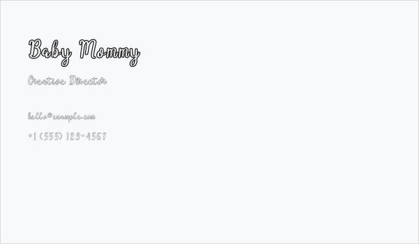 Baby Mommy Business Card