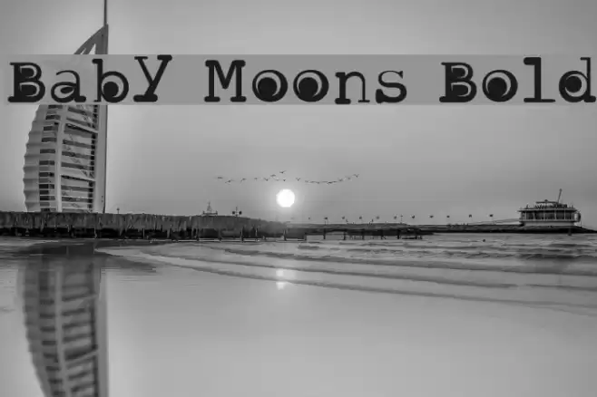 Baby Moons Bold Font examples