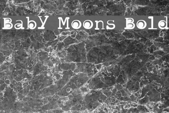 Baby Moons Bold Font examples