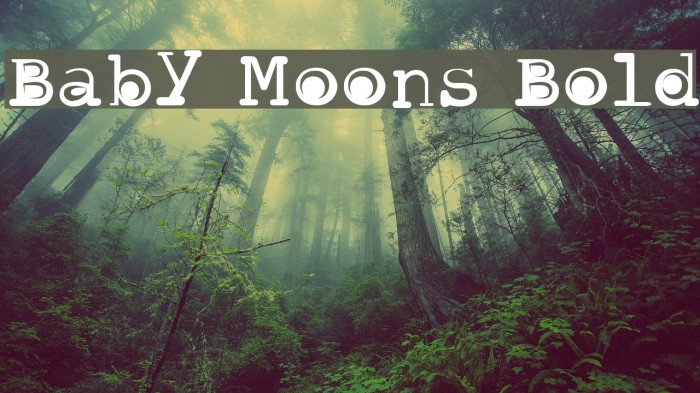 Baby Moons Bold फ़ॉन्ट examples
