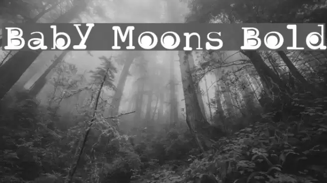 Baby Moons Bold Font examples
