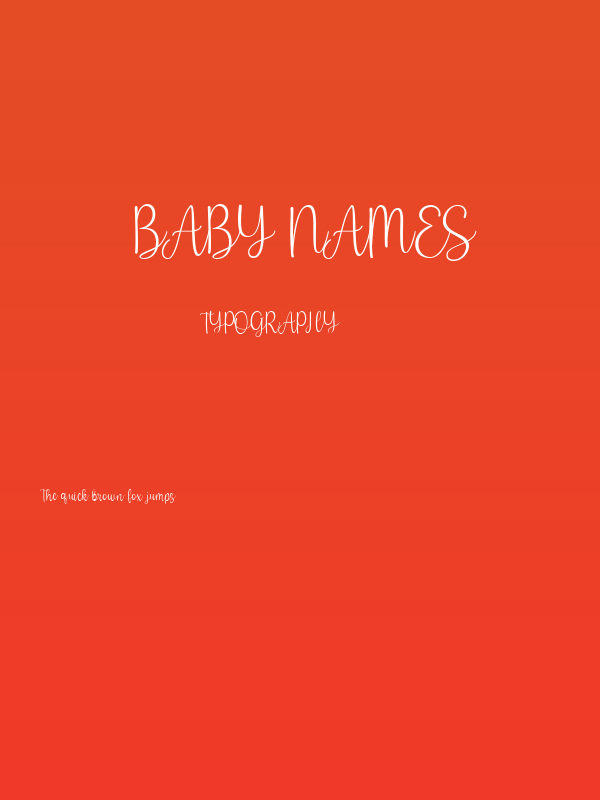 Baby Names Poster