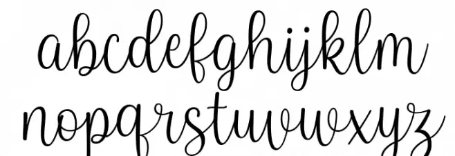 Baby Names Schriftart Kleinbuchstaben