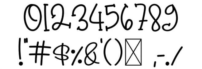 Baby Orchid Font OTHER CHARS