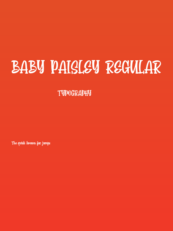 Baby Paisley Regular Poster