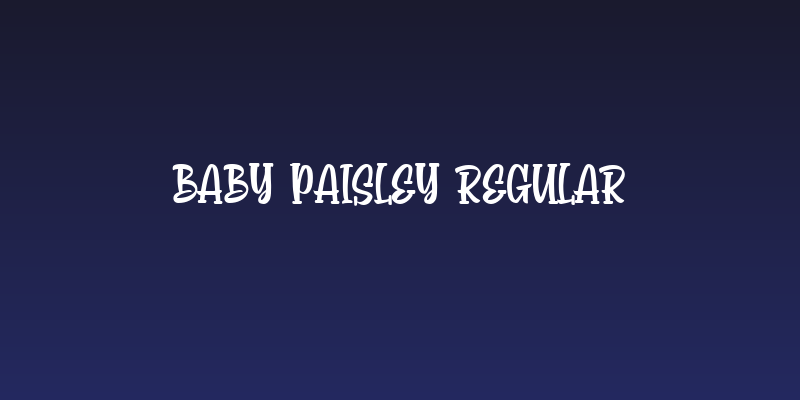 Baby Paisley Regular Social Header