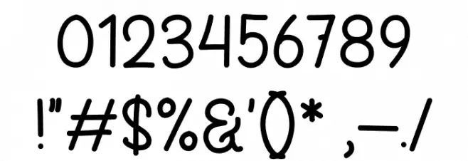 Baby Panda Font OTHER CHARS