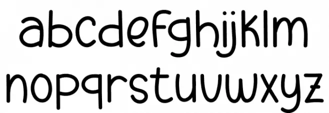 Baby Panda Caratteri MINUSCOLO