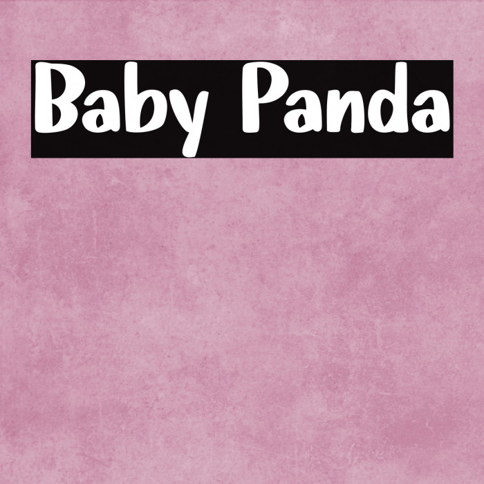 Baby Panda Example 1