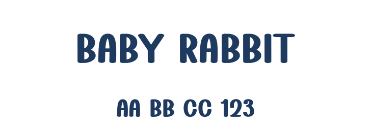 Baby Rabbit Font Preview