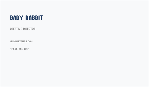 Baby Rabbit Business Card