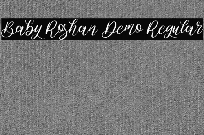 Baby Roshan Demo Regular Font examples