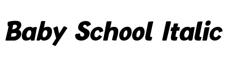 Baby School Italic  les polices de caractères gratuit tlcharger