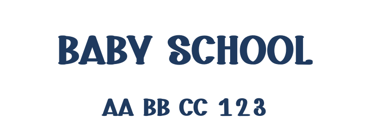 Baby School Font Preview