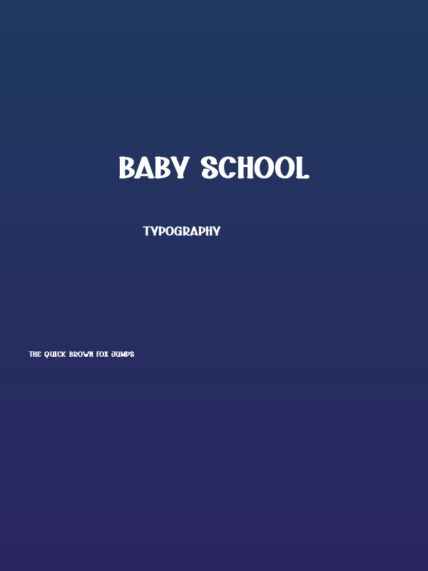 Baby School Poster