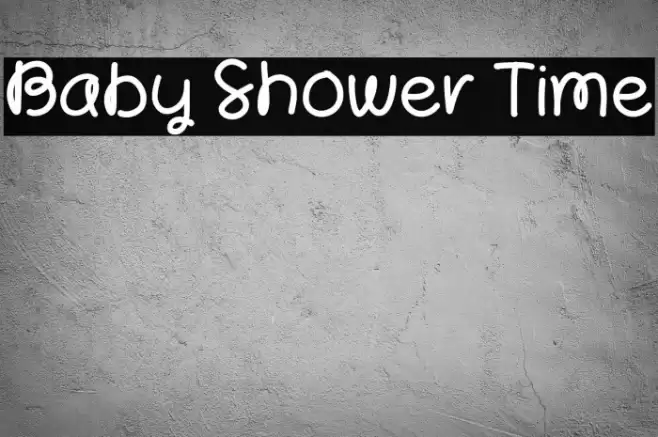 Baby Shower Time Font examples