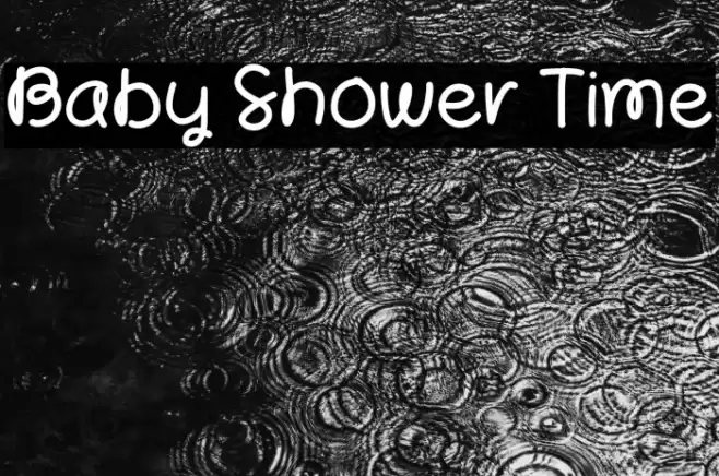 Baby Shower Time Font examples
