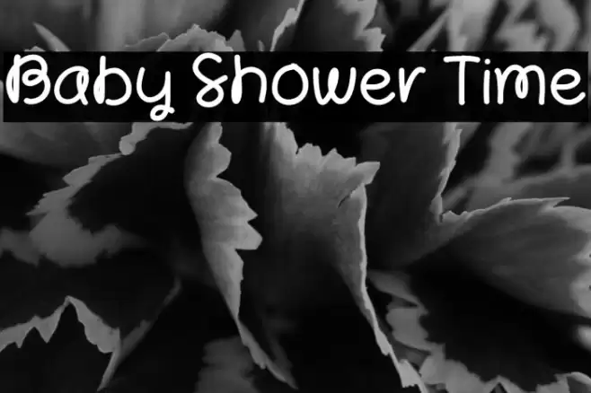 Baby Shower Time Font examples