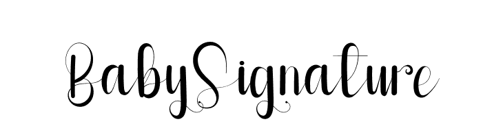 Baby Signature  フリーフォントのダウンロード