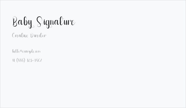 Baby Signature Business Card