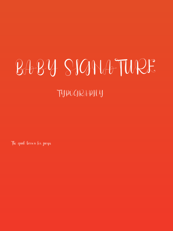 Baby Signature Poster