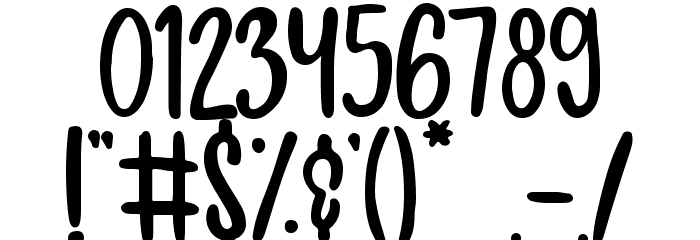 Baby Smooch Font OTHER CHARS