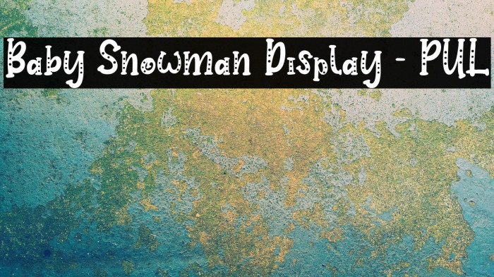 Baby Snowman Display - PUL Example 3