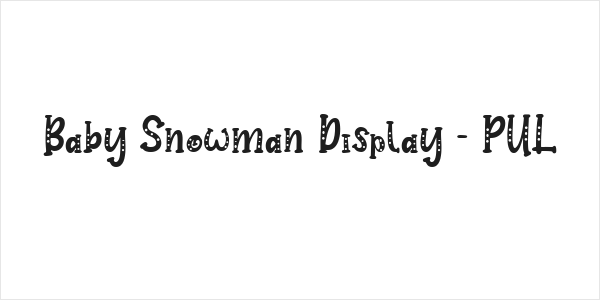 Baby Snowman Display - PUL Logo